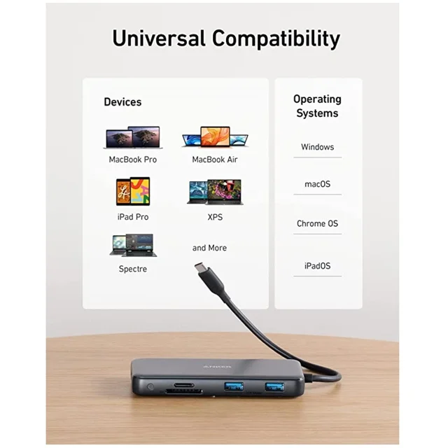 هاب 8 پورت USB-C انکر مدل PowerExpand 8-in-1 A8383 102598539