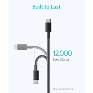 کابل تبدیل USB-C به USB-C انکر مدل Nylon A8752 طول یک متر 101840881