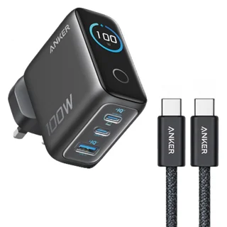 شارژر دیواری 100 وات سه پورت انکر مدل B121B به همراه کابل تبدیل USB-C 102373510