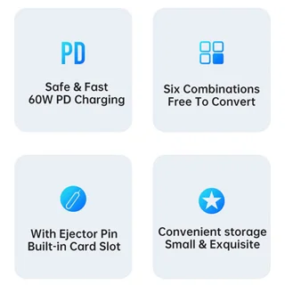 کابل تبدیل USB-C/USB به لایتنینگ/USB-C/MicroUSB مک‌دودو مدل WF-1720 طول 0.3 متر 102372831