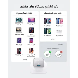 شارژر دیواری 30 واتی انکر مدل 511 Nano 3 A2147 102368286