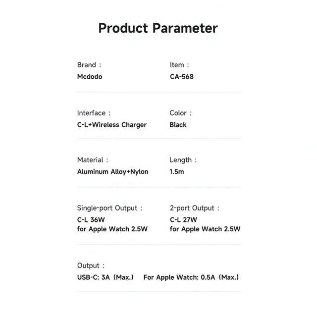 کابل تبدیل لایتنینگ به USB-C مک دودو مدل CA-568 طول 1.5 متر 102372962