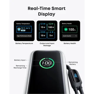 پاوربانک 100 وات انکر مدل A1695 ظرفیت 25000 میلی آمپر ساعت به همراه دو کابل USB-C 102301417