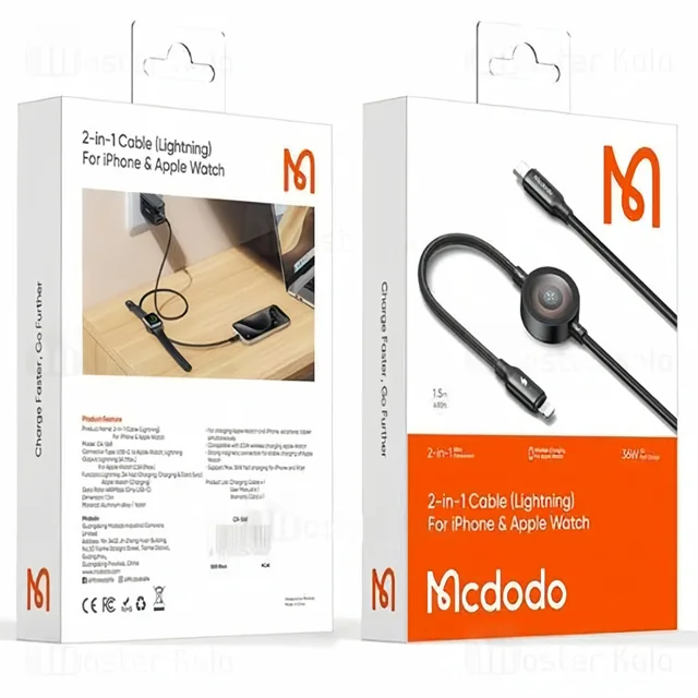 کابل تبدیل لایتنینگ به USB-C مک دودو مدل CA-568 طول 1.5 متر 102372963