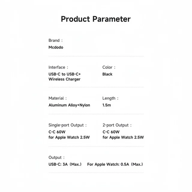 کابل USB-C مک دودو مدل CA-258 طول 1.5 متر 102372867