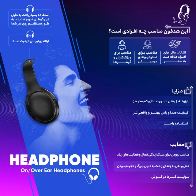 هدست بلوتوثی اپل مدل AirPods Max 2024 با نویز کنسلینگ فعال (ANC)، نویز کنسلینگ میکروفون (E 101971967