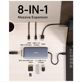 هاب 8 پورت USB-C انکر مدل PowerExpand 8-in-1 A8383 102598538