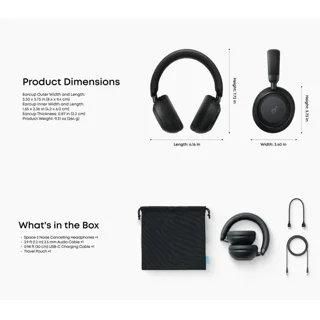 هدفون بلوتوثی انکر مدل Soundcore Space 2 با نویز کنسلینگ فعال ANC، صدای Hi-Res و شارژدهی ت 102254103