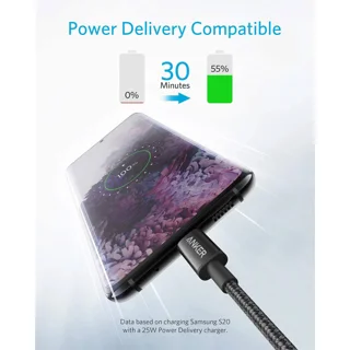 کابل تبدیل USB-C به USB-C انکر مدل Nylon A8752 طول یک متر 101840880