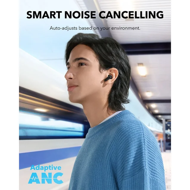 هدفون بلوتوثی انکر مدل Soundcore P40i با نویز کنسلینگ فعال (ANC)، نویز کنسلینگ (ENC)، درگا 102174030