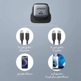 شارژر دیواری 30 واتی انکر مدل 511 Nano 3 A2147 102368288